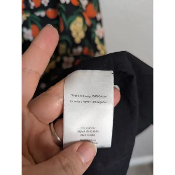 Modcloth Black & Orange fruit floral fit flare retro cotton midi dress 1X - Picture 7 of 7